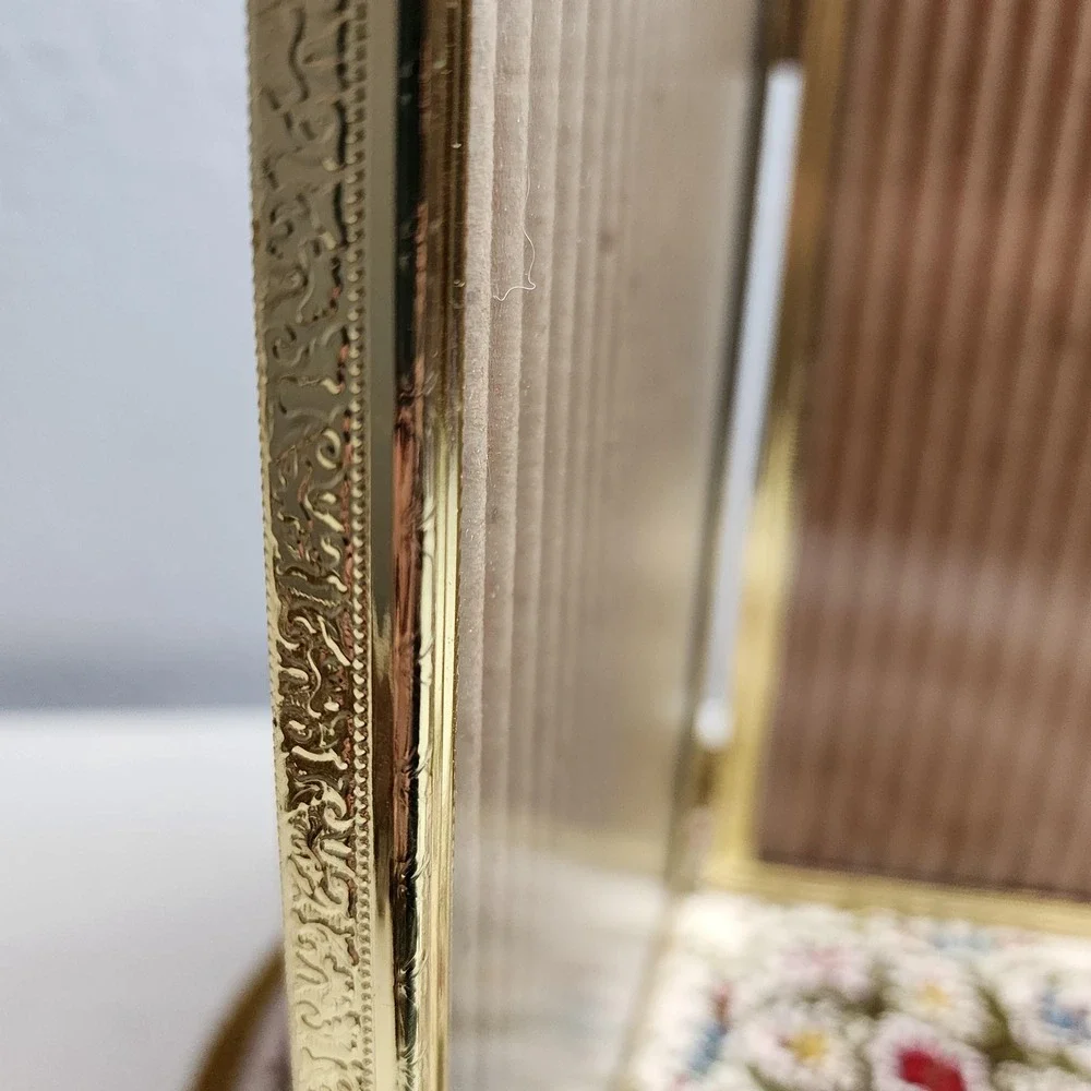 Vintage Dual Hinged‎ Metal Gold Frames, 8x10 inch photo slots